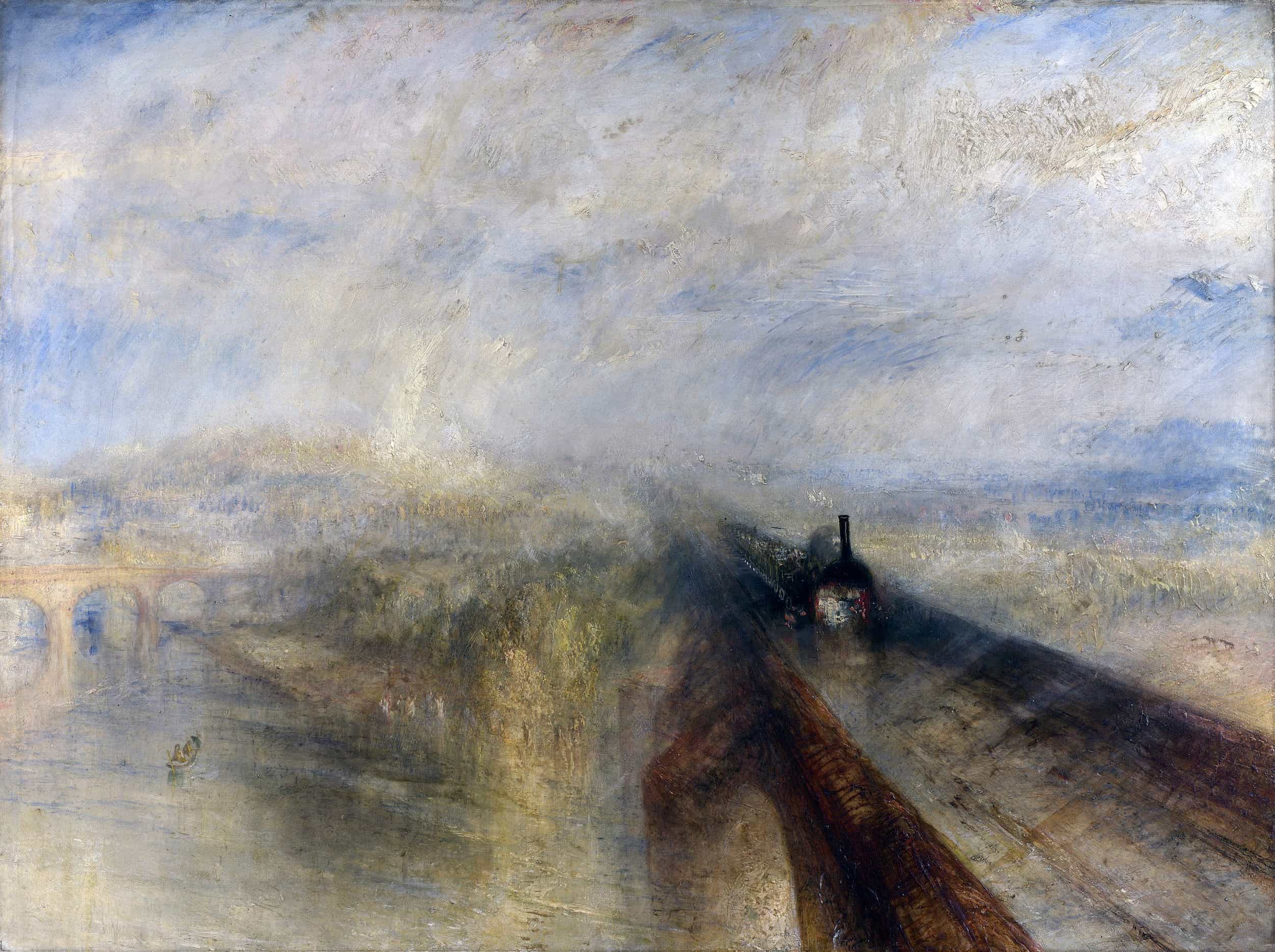 《雨、蒸気、速度―グレート・ウェスタン鉄道》 ジョゼフ・マロード・ウィリアム・ターナー【1844年】